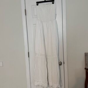 New York & Company Elegant White Strapless Dress